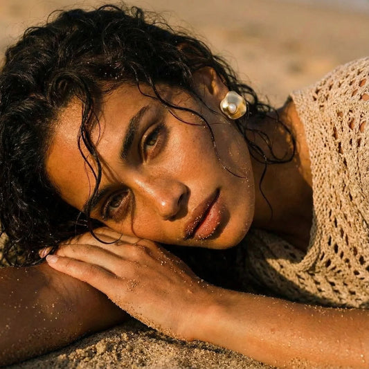 Flow Pearl Studs by Gabriella's Jewels
