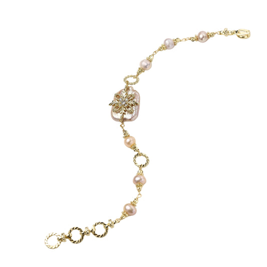 Baroque Pearl Bloom Bracelet by Gabriella's Jewels