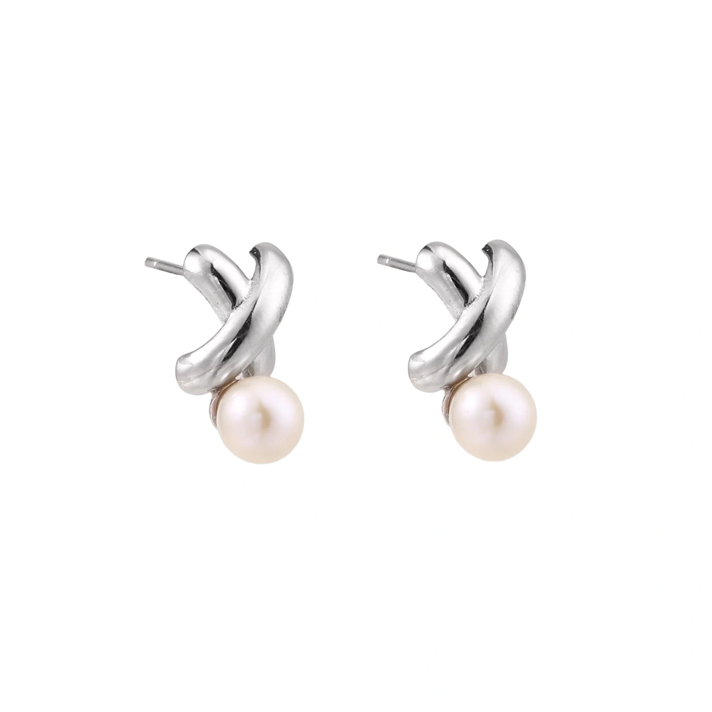 Infinity Pearl Studs by Gabriella's Jewels