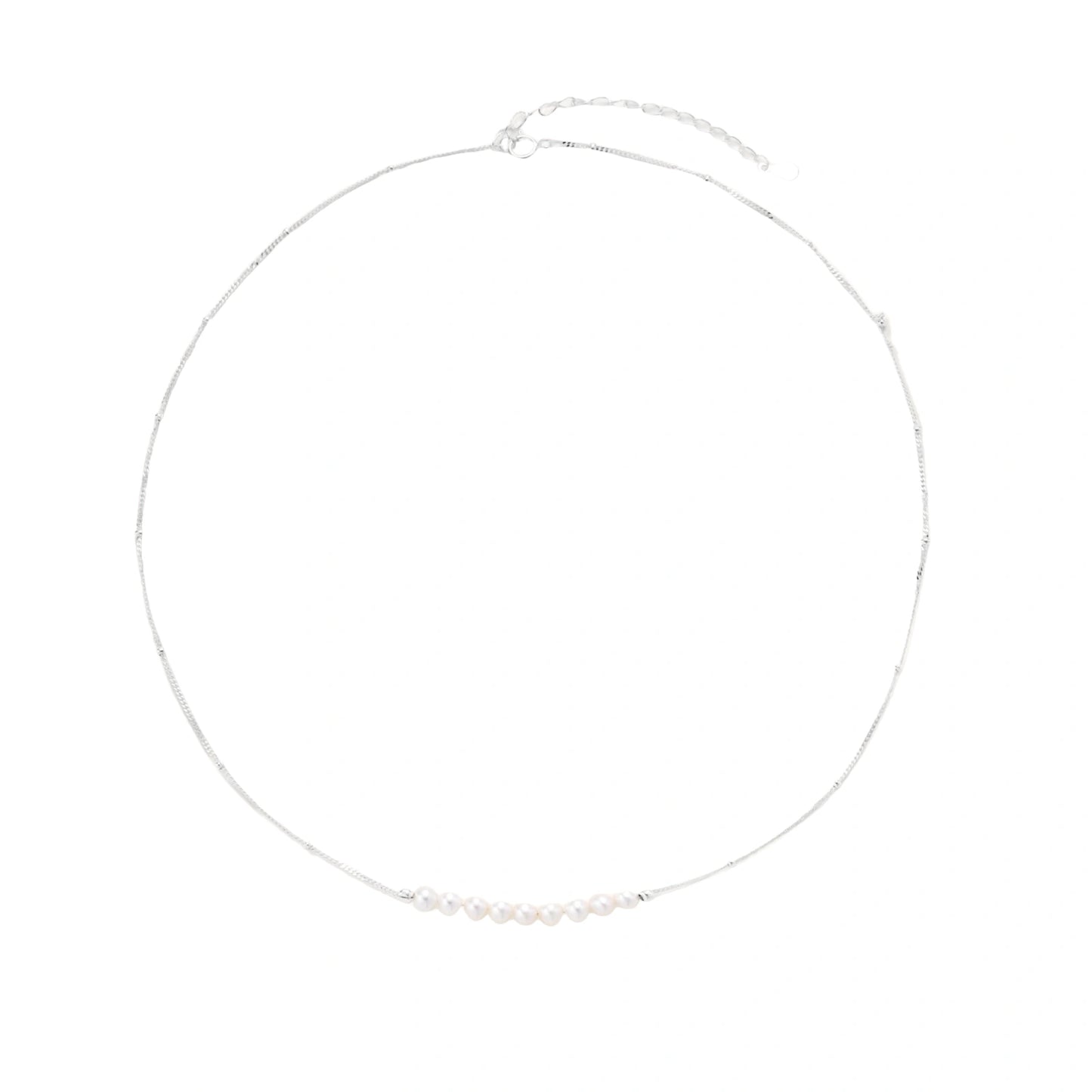 Luna Freshwater Pearl Arc Necklace