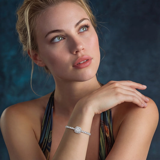 Luxe Center Tennis Bracelet by Gabriella's Jewels