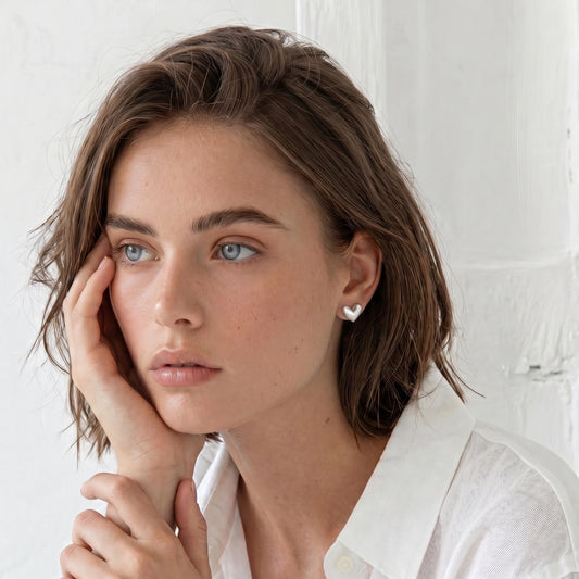Heart Glow Studs by Gabriella's Jewels