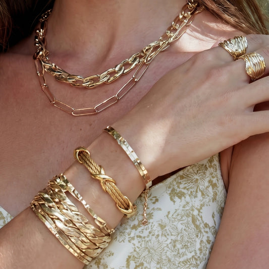 Cross Knot Cable Bracelet by Gabriella's Jewels