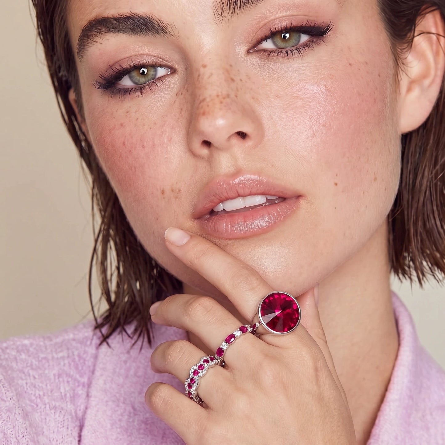 Ruby Eternity Ring by Gabriella's Jewels