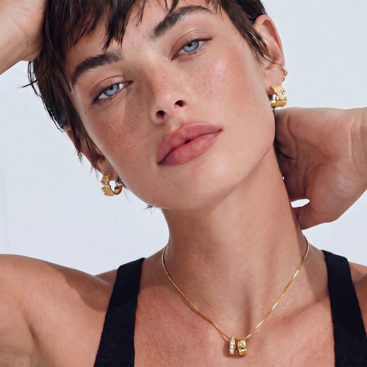 Twin Ring Necklace by Gabriella's Jewels