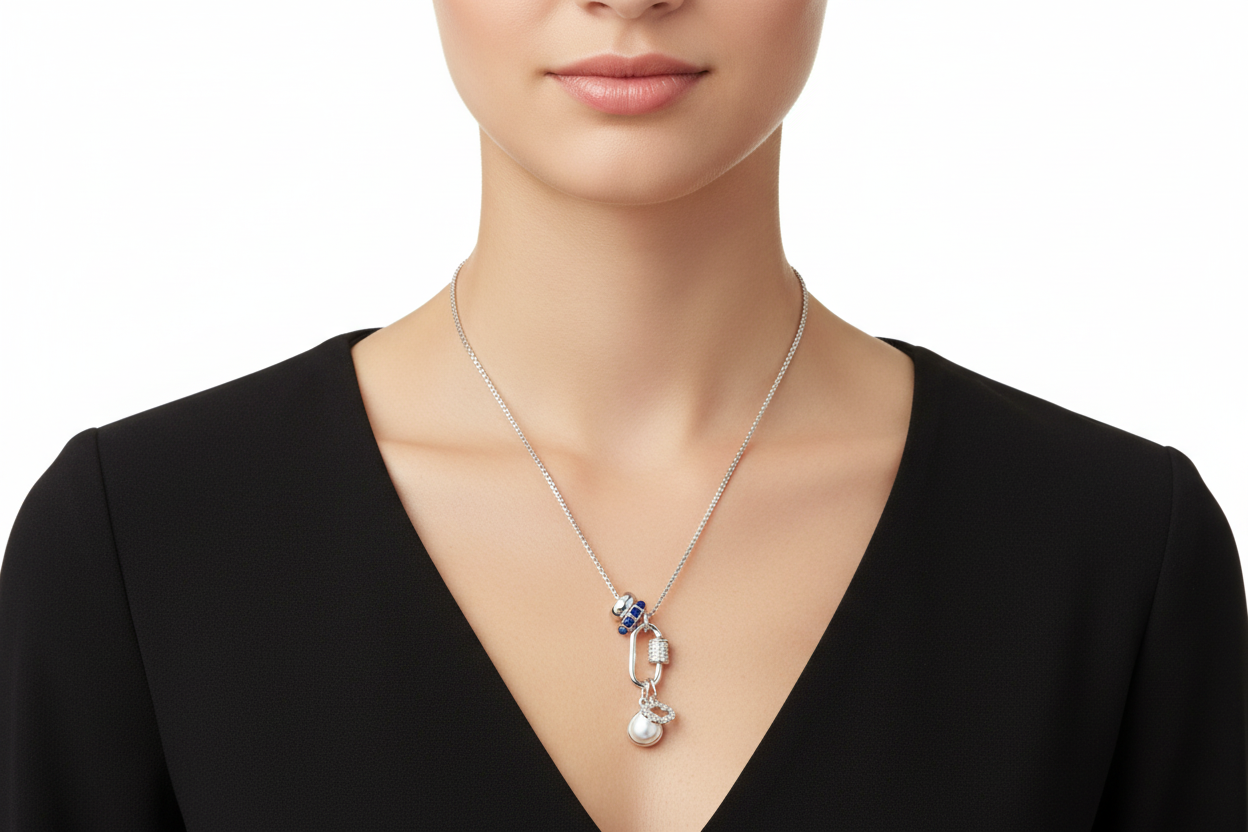 Cool Clouds! 18" Sterling Silver Charm Necklace