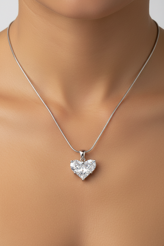 7mm Stunning Heart Pendant