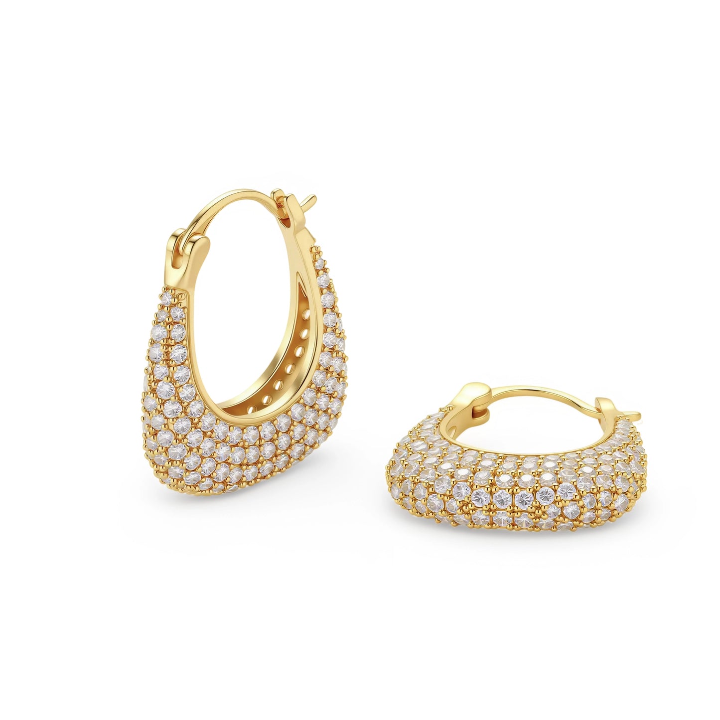 Pavé Crystal Hoops by Gabriella's Jewels