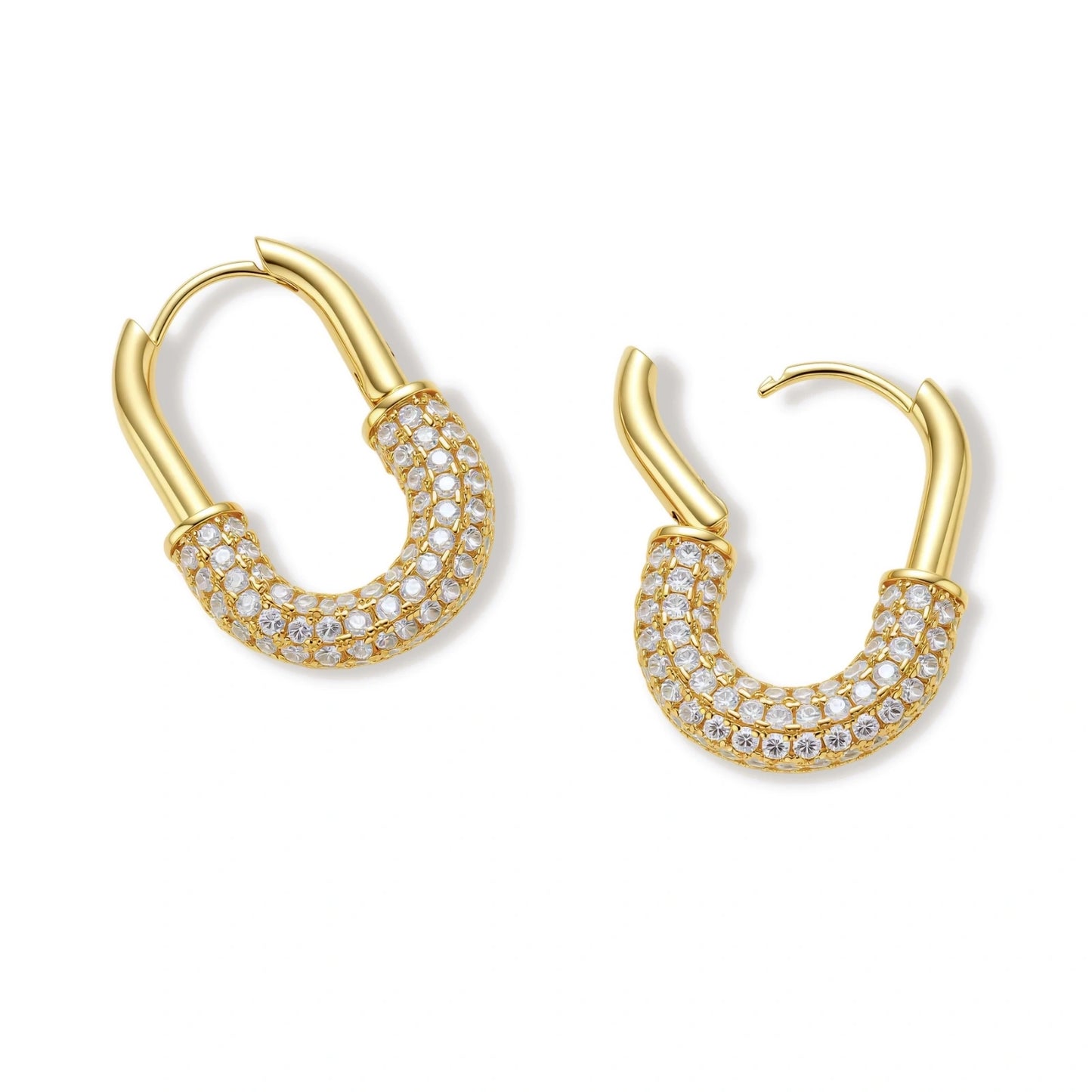 Golden Glow Huggie Hoops by Gabriella's Jewels