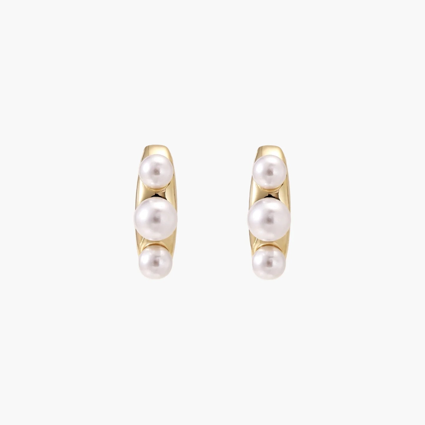 Pearl Trio Curve Studs