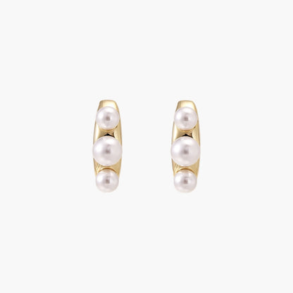 Pearl Trio Curve Studs