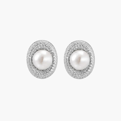 Pearl Halo Studs