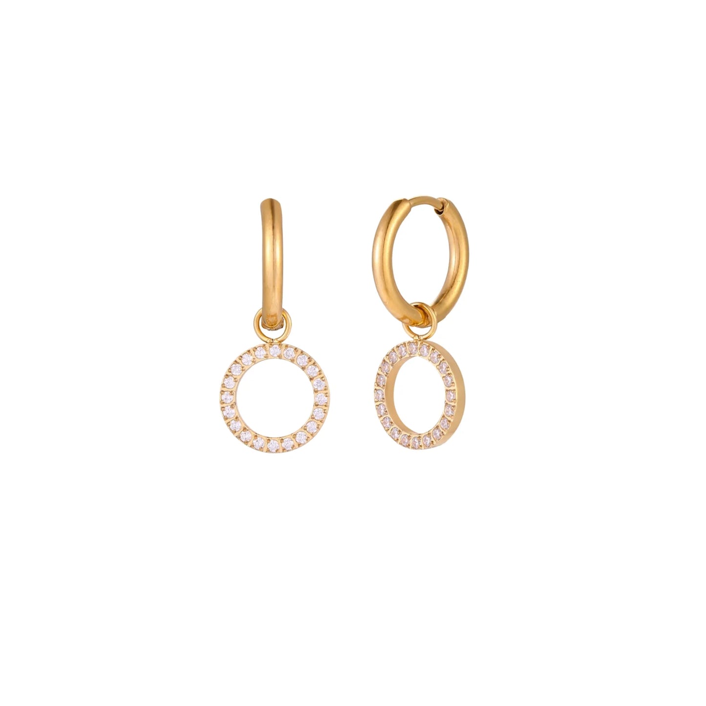 Halo Circle Hoops by Gabriella's Jewels