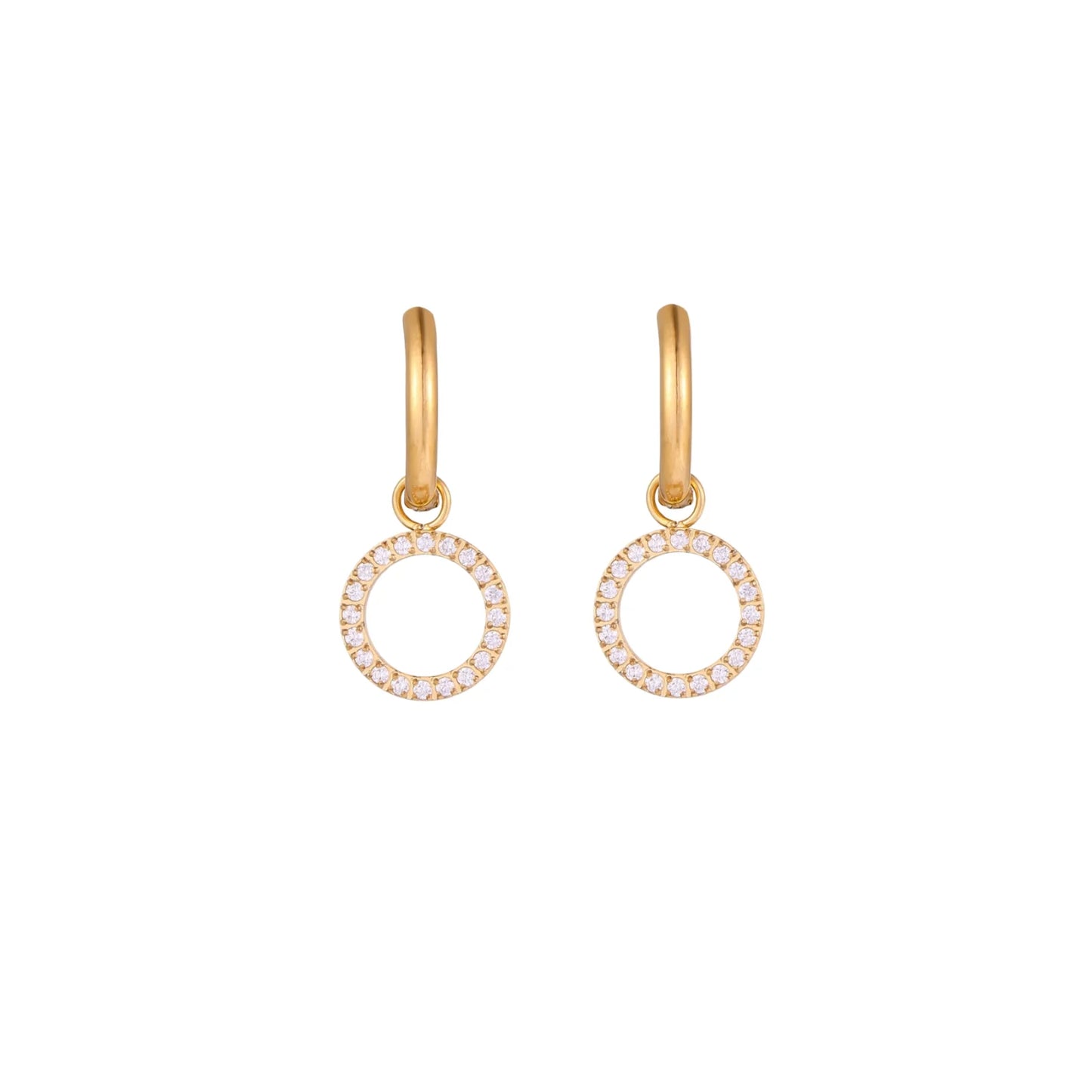 Halo Circle Hoops by Gabriella's Jewels