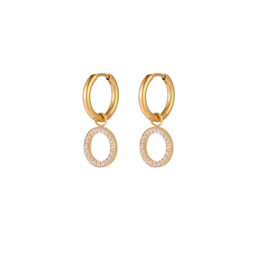 Halo Circle Hoops by Gabriella's Jewels