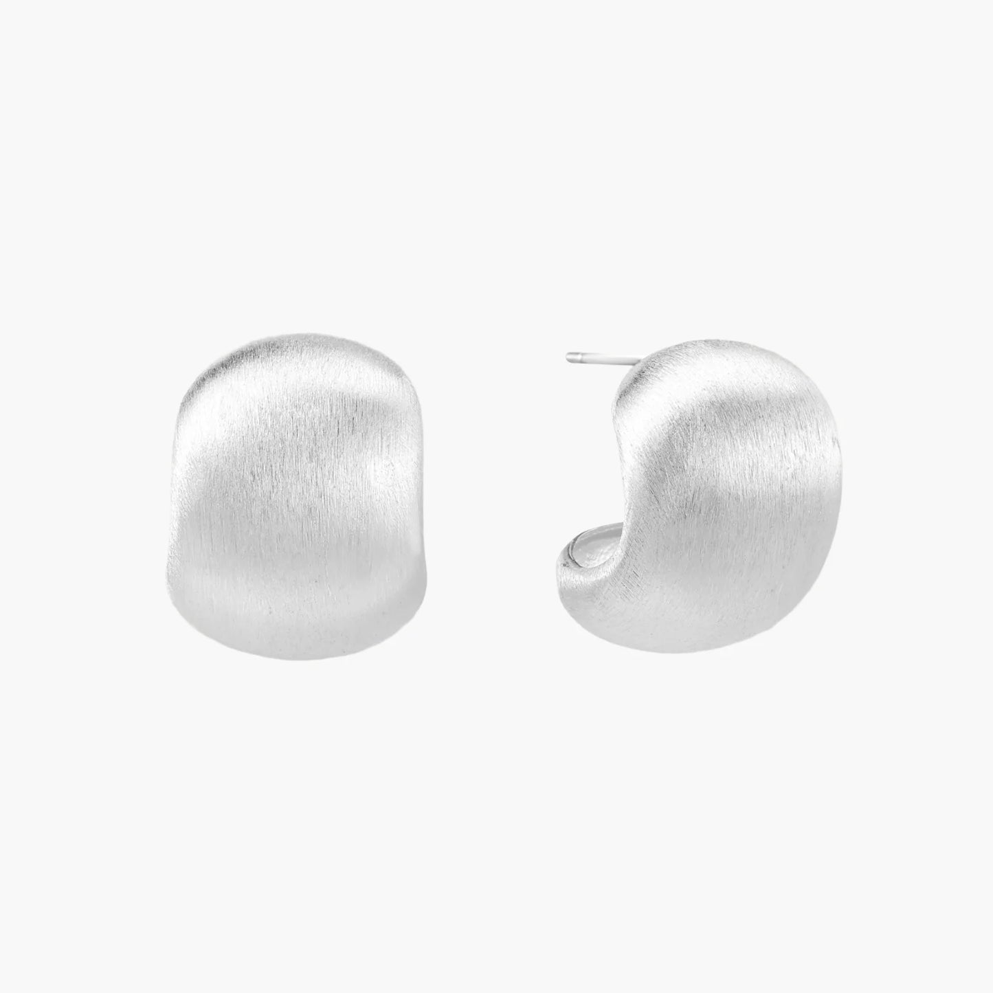 92.5% Pure Brushed Sterling Silver Studs