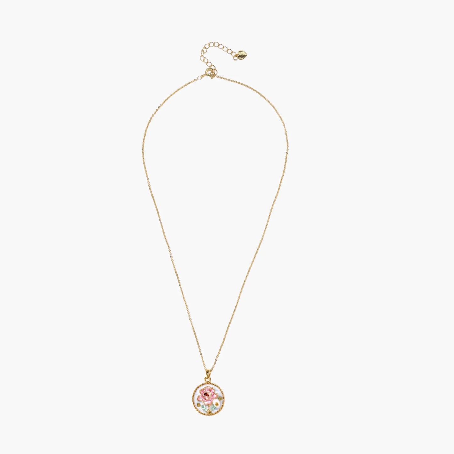 18K Gold  and Luminous Freshwater Pearl Rose Garden Dreams Necklace