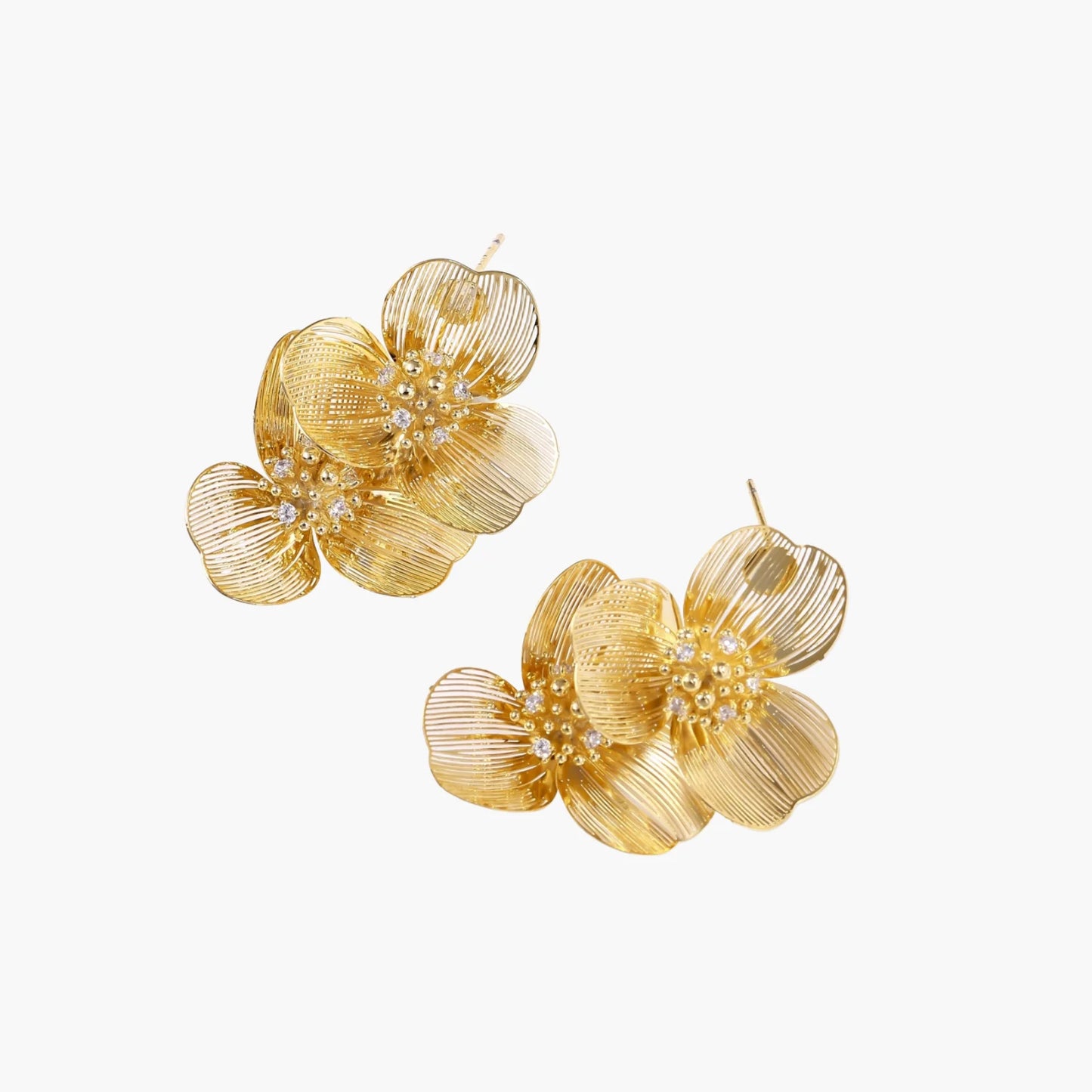 Golden Bloom Double Earrings