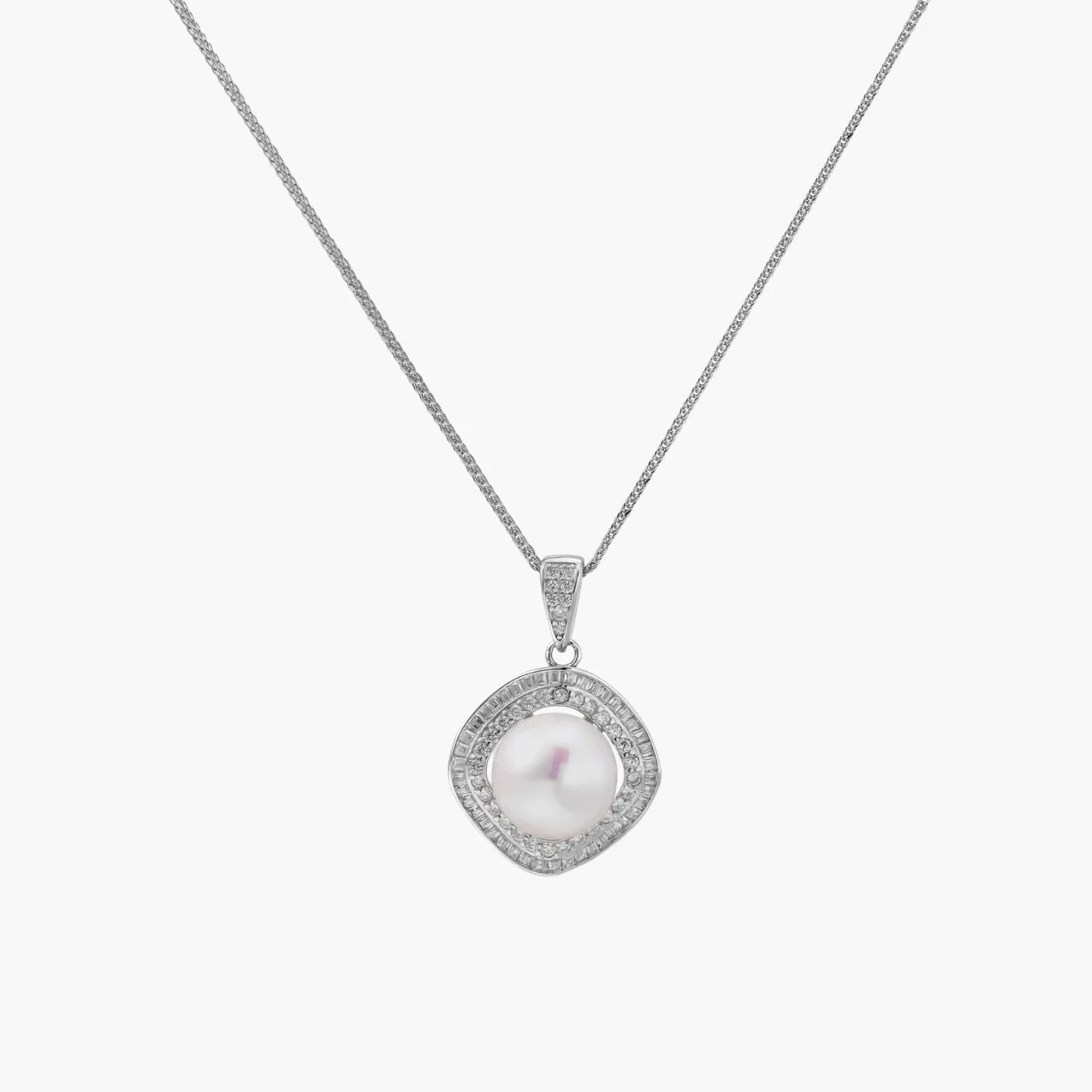 Halo Pearl Statement Necklace