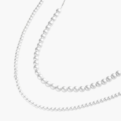 Silver Sphere Gradient Necklace