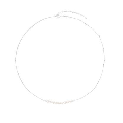 Luna Freshwater Pearl Arc Necklace