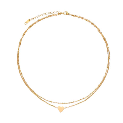 Layered Heart Necklace by Gabriella's Jewels