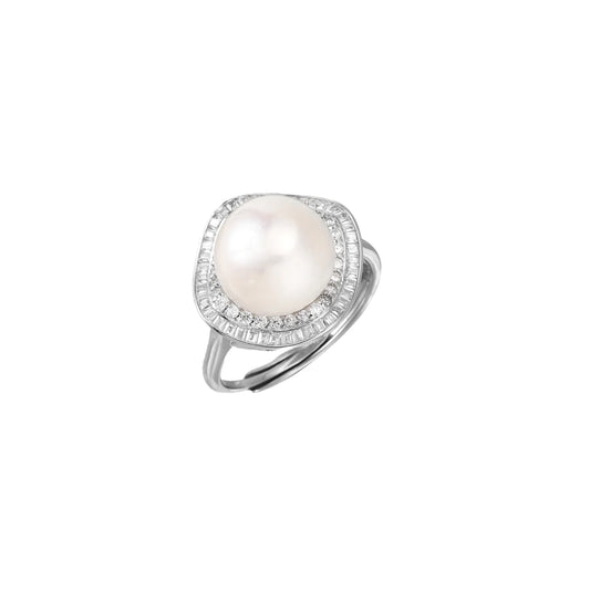 Pearl Halo Dreams Ring by Gabriella's Jewels