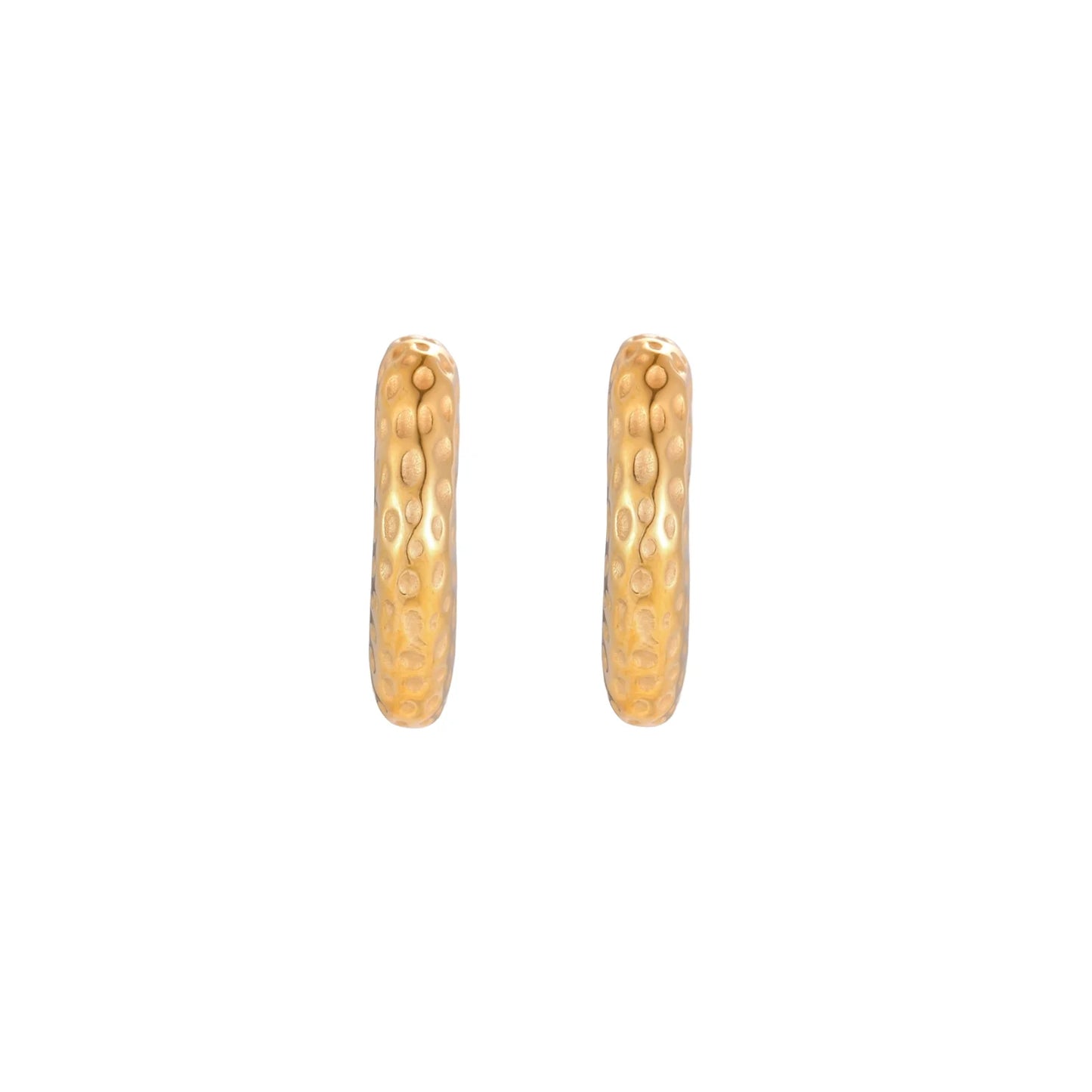 Dimpled Glow Hoops by Gabriella's Jewels