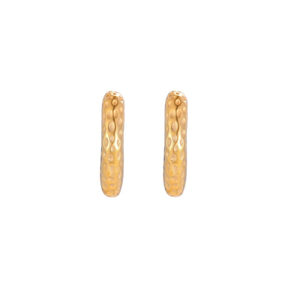 Dimpled Glow Hoops by Gabriella's Jewels