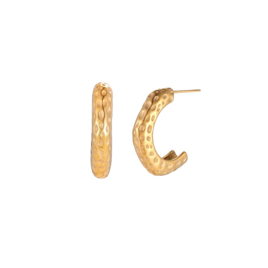 Dimpled Glow Hoops by Gabriella's Jewels
