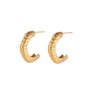 Dimpled Glow Hoops by Gabriella's Jewels