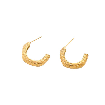 Dimpled Glow Hoops by Gabriella's Jewels