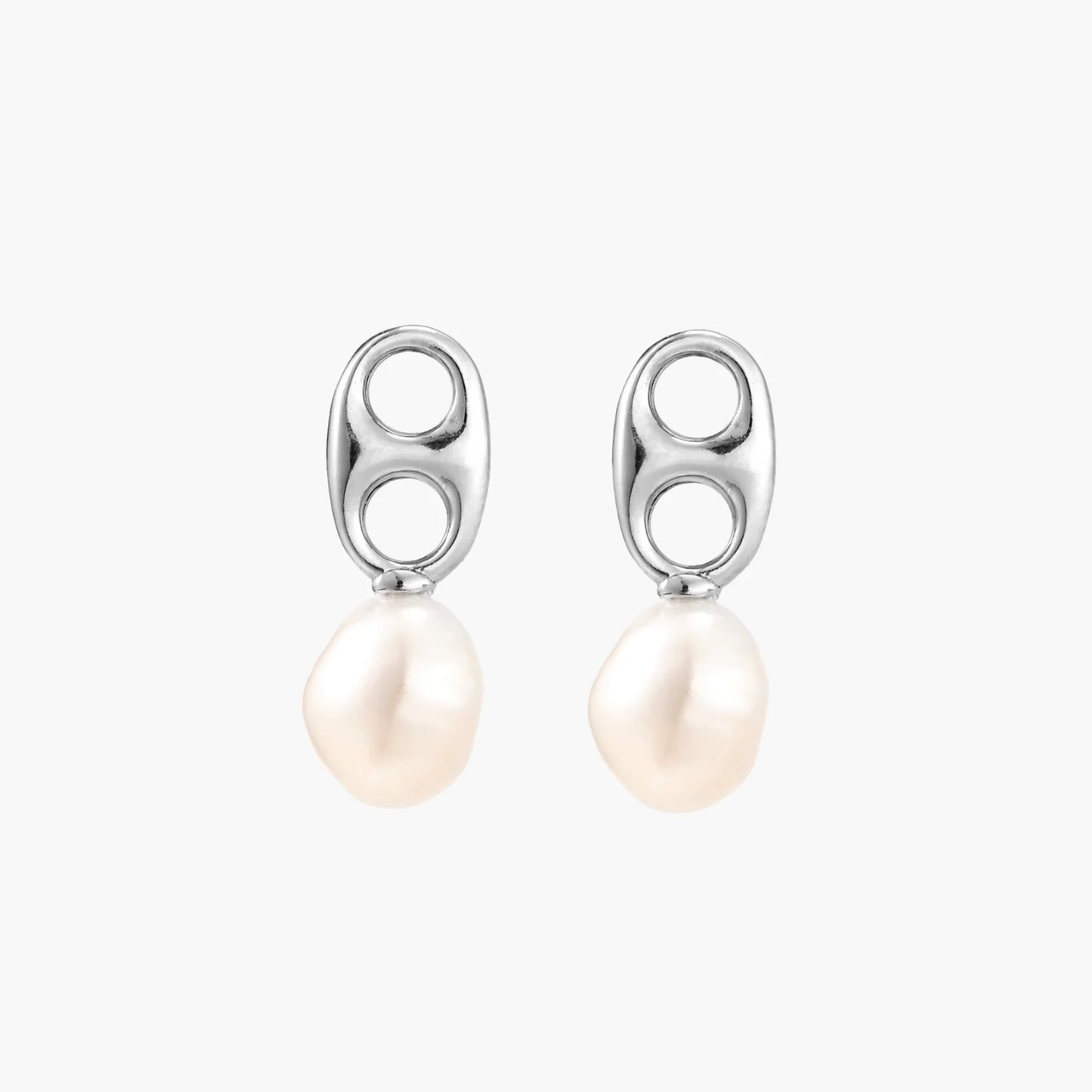 Pearl Circle Drop Studs