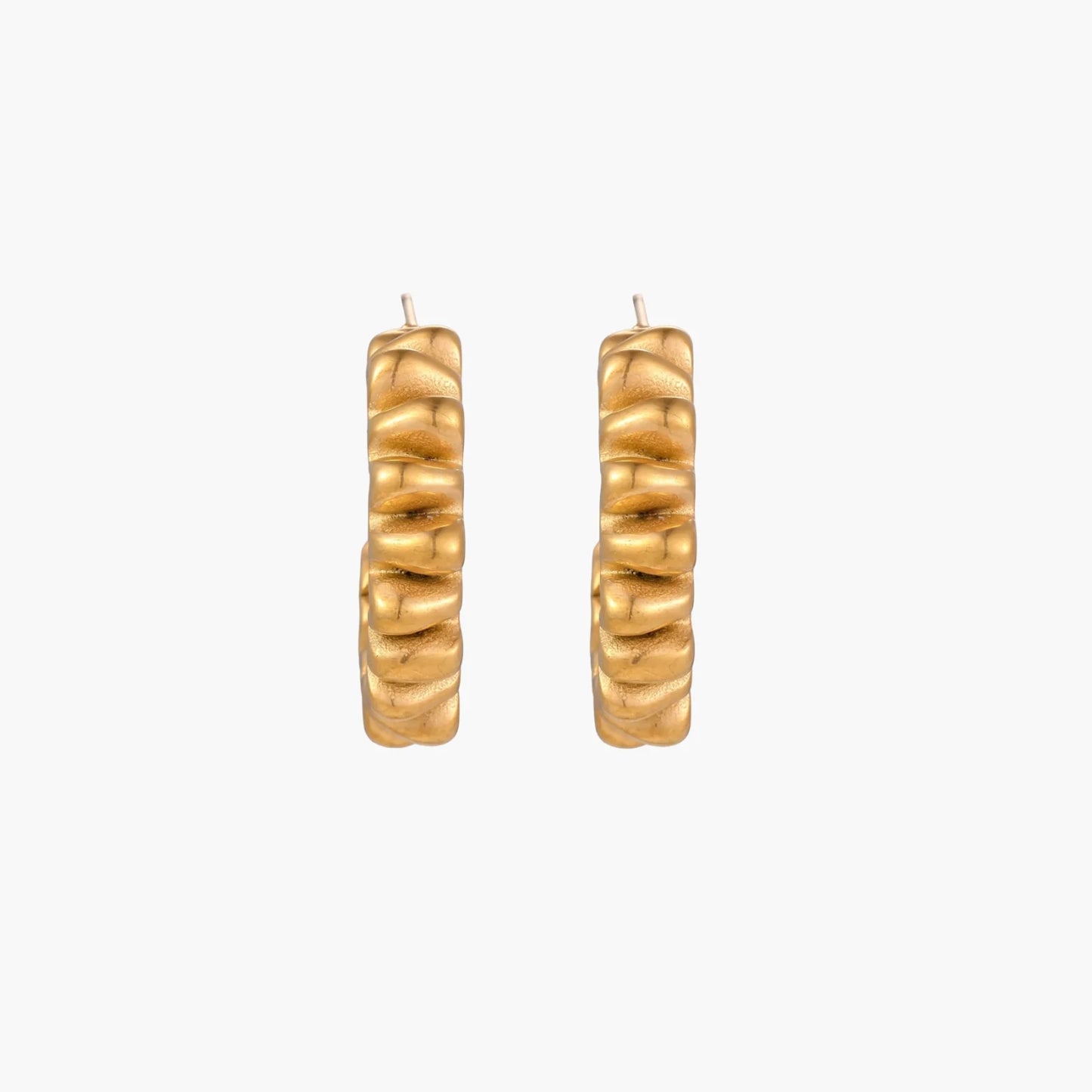 Twisted Gold Hoops