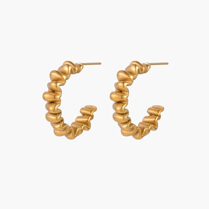 Twisted Gold Hoops