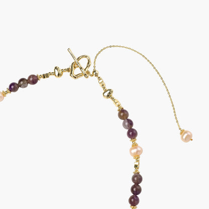 Celestial Amethyst Pearl Necklace