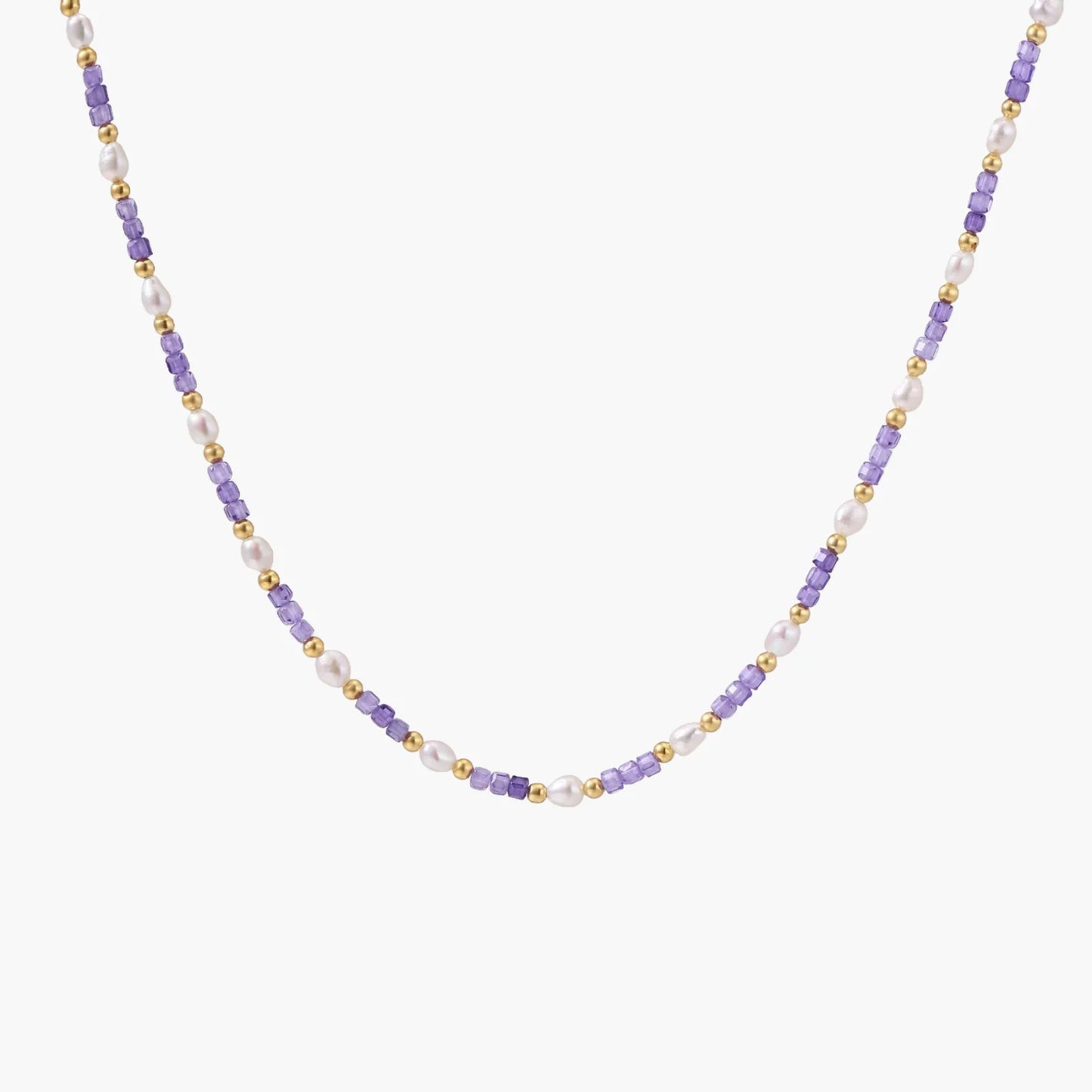 Amethyst Pearl Harmony 18K Gold Vermeil Necklace