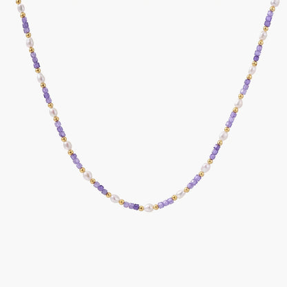 Amethyst Pearl Harmony 18K Gold Vermeil Necklace
