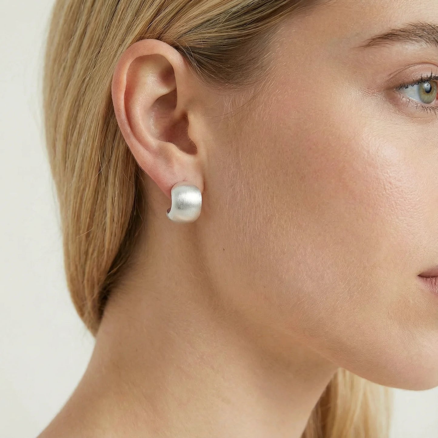 92.5% Pure Brushed Sterling Silver Studs