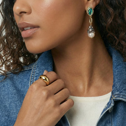 Baroque Pearl Statement Earrings