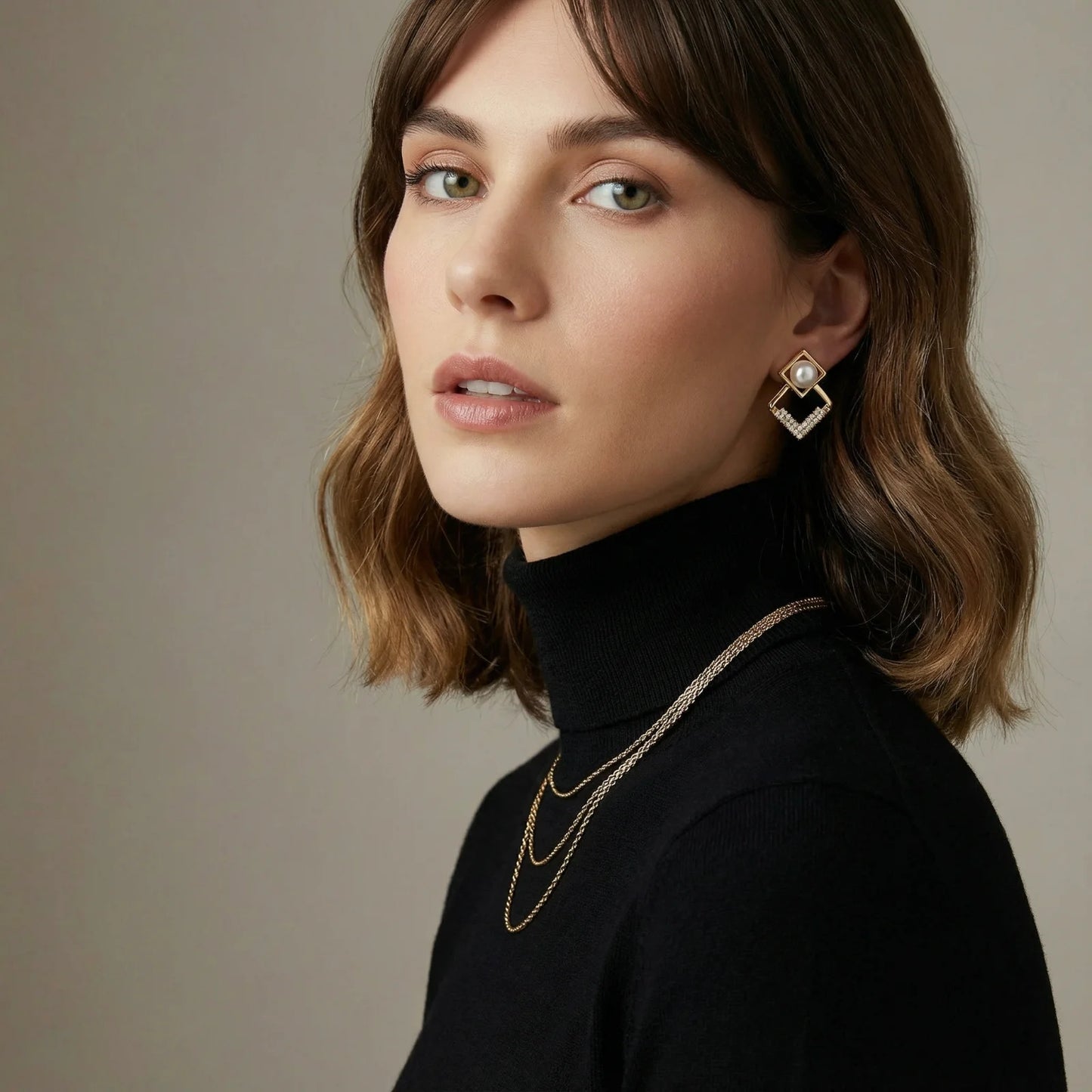 Pearl Geometry Earrings