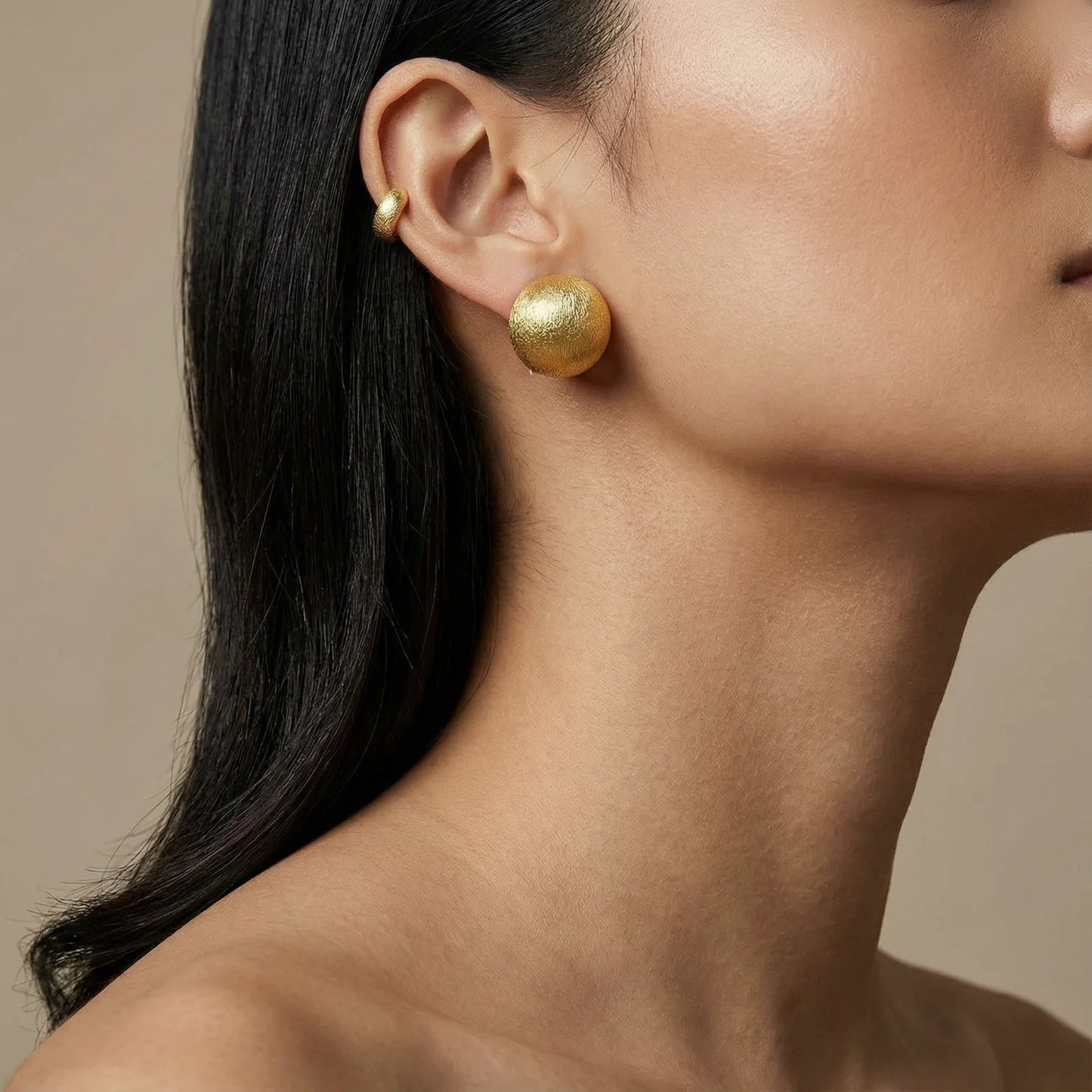 Brushed Gold Dome Clips