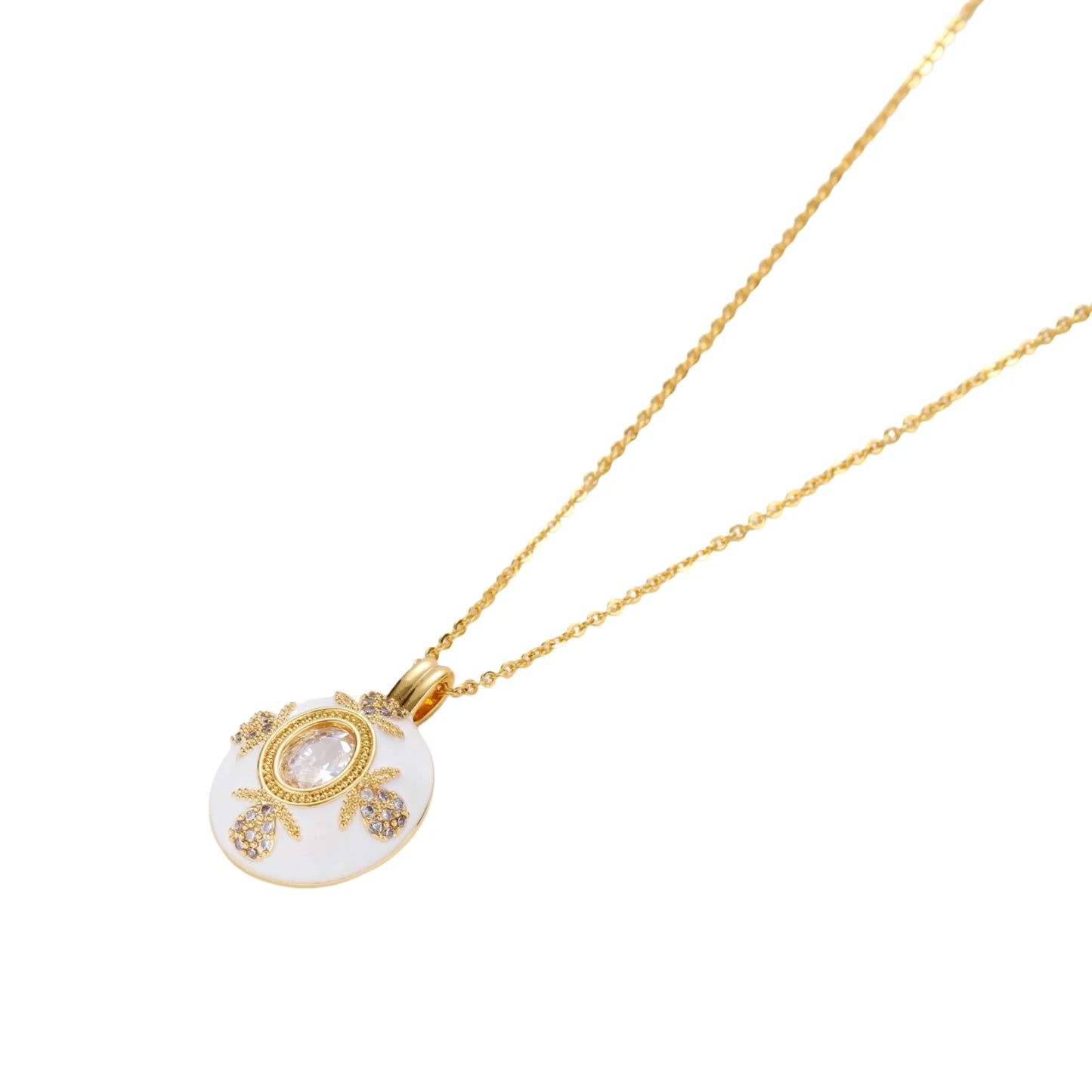 Golden Medallion Necklace by Gabriella's Jewels