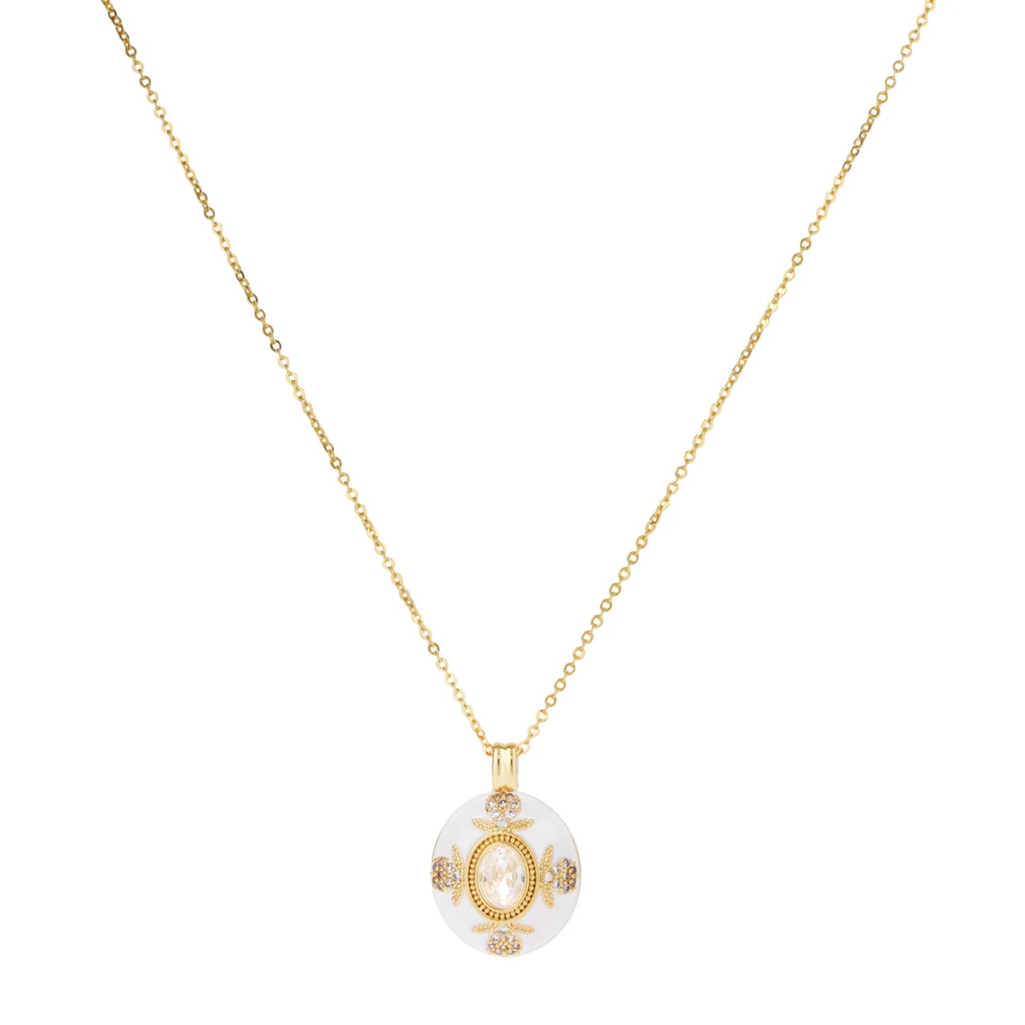 Golden Medallion Necklace by Gabriella's Jewels
