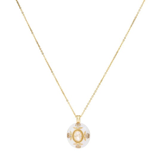 Golden Medallion Necklace by Gabriella's Jewels