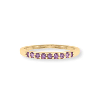 Life in Color!  14 Karat Gold and Gemstones Five Stacking Ring Set