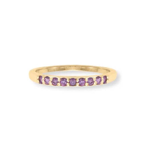 Life in Color!  14 Karat Gold and Gemstones Five Stacking Ring Set