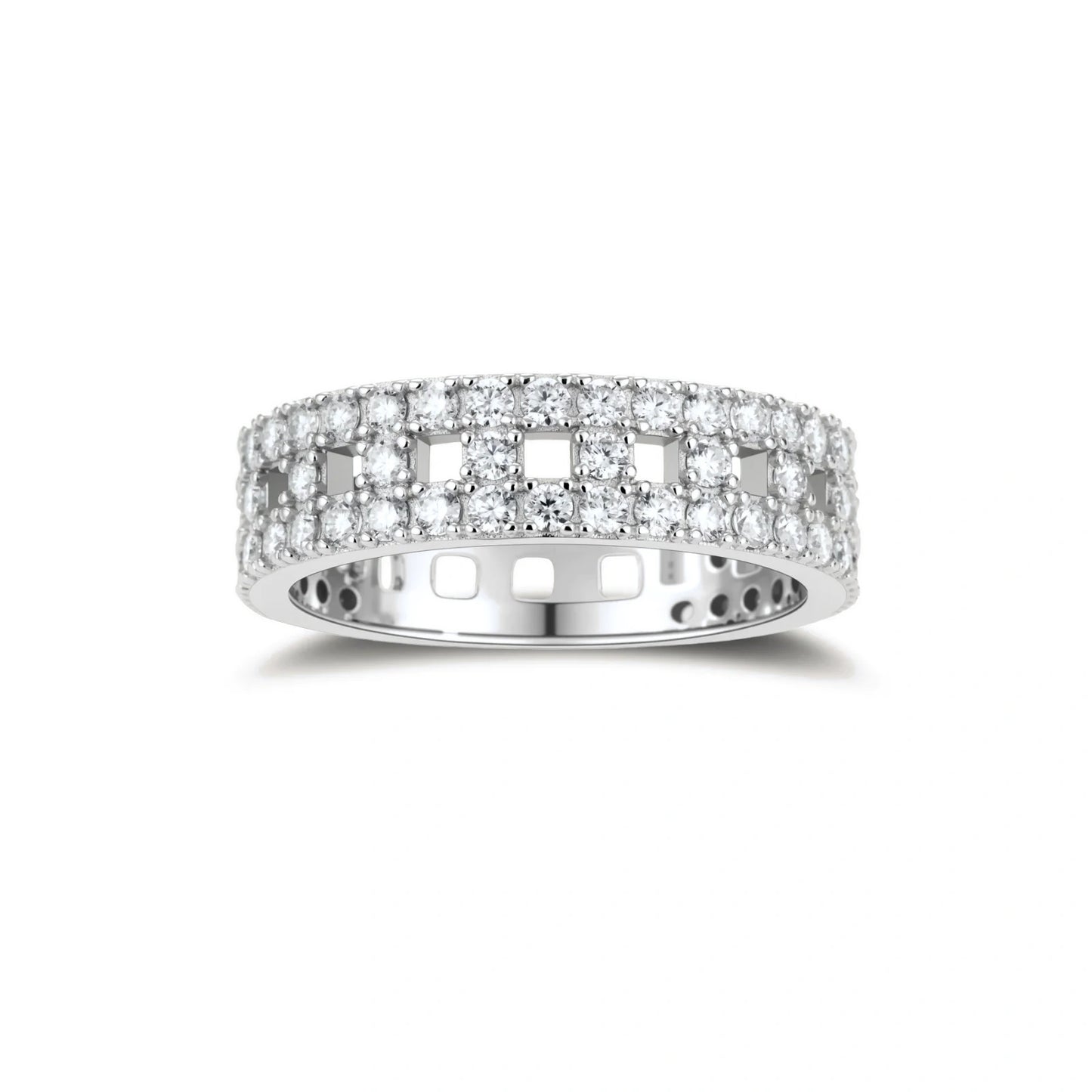 Stellar Row Moissanite Ring by Gabriella's Jewels