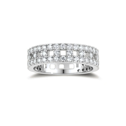 Stellar Row Moissanite Ring by Gabriella's Jewels