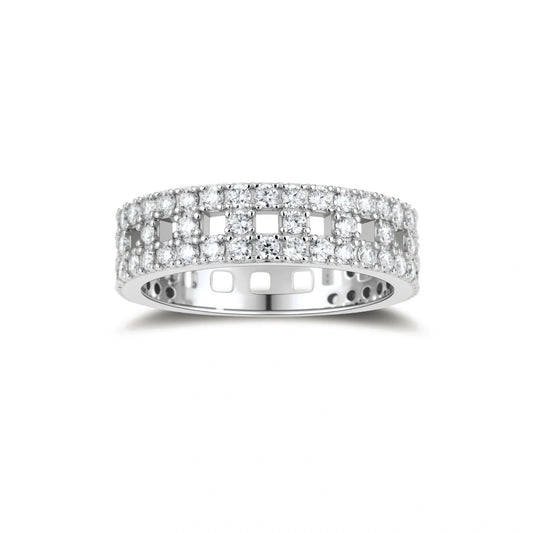 Stellar Row Moissanite Ring by Gabriella's Jewels Clarity: VVS1